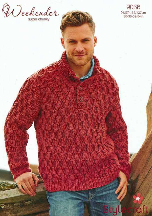 Mens cable knit jumper pattern