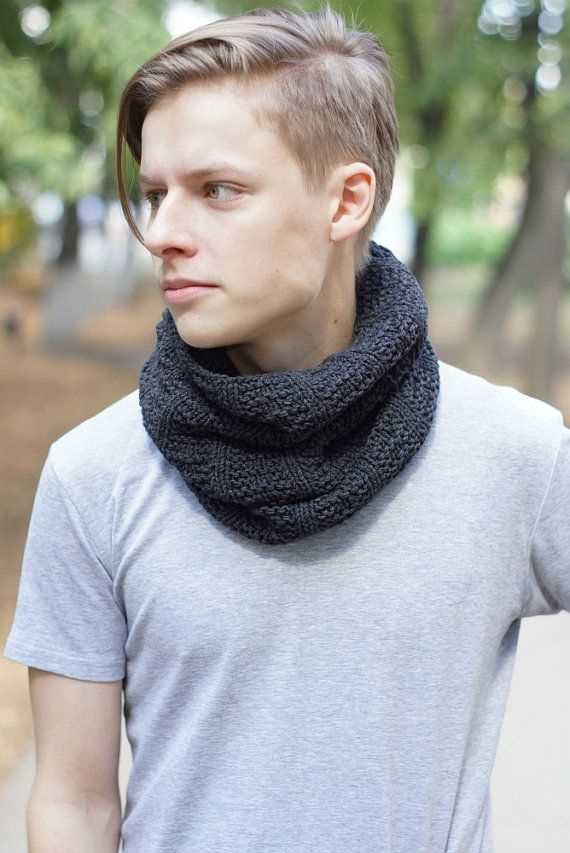 Mens cowl knit pattern