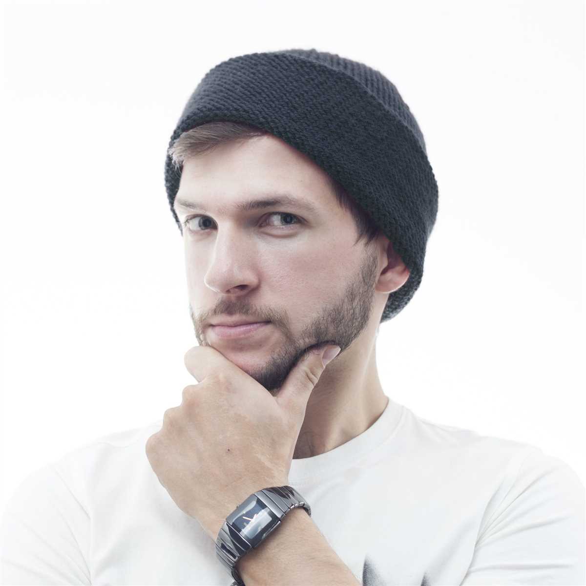 Mens fisherman beanie knitting pattern