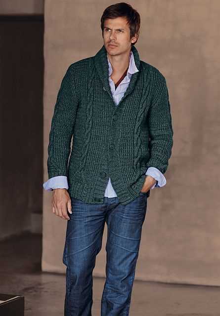 Mens shawl collar cardigan knitting pattern