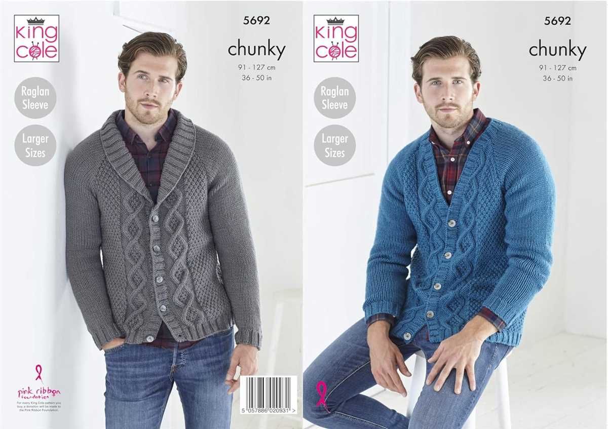 Mens shawl collar cardigan knitting pattern
