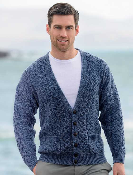 Mens shawl neck cardigan knitting pattern