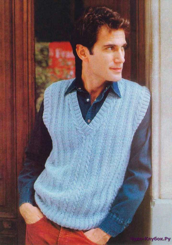 Mens sleeveless jumper knitting pattern