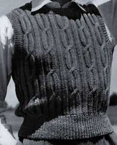 Mens sleeveless jumper knitting pattern