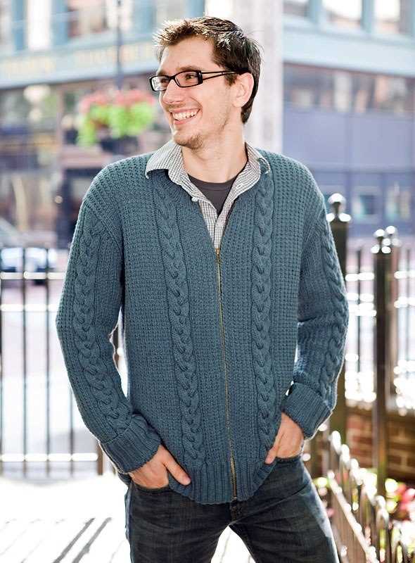 Mens cable knit cardigan pattern