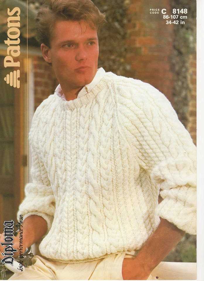 Mens cable knit jumper pattern