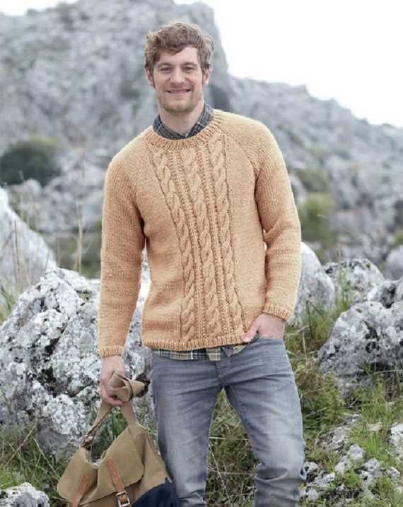 Mens chunky jumper knitting pattern free