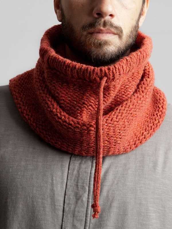 Mens cowl knit pattern