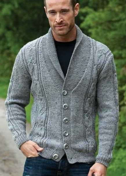Mens shawl collar cardigan knitting pattern