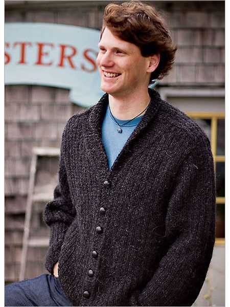 Mens shawl collar cardigan knitting pattern
