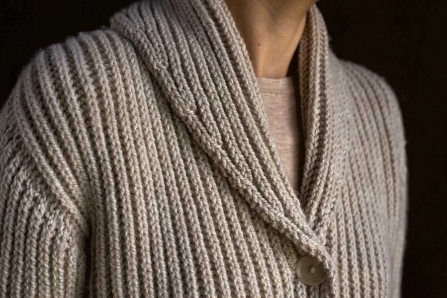 Mens shawl neck cardigan knitting pattern