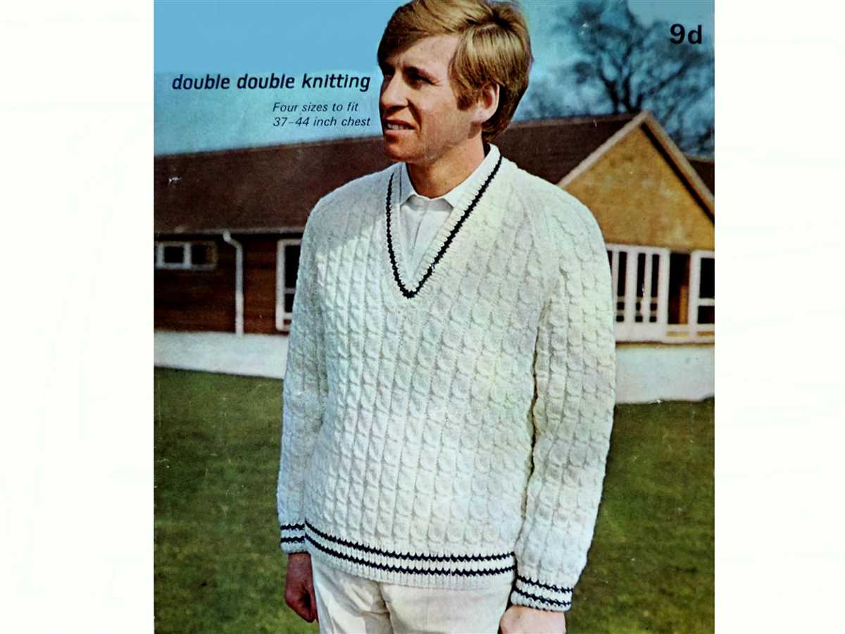 Mens sleeveless jumper knitting pattern