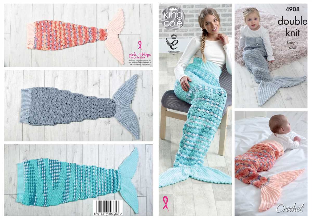 Mermaid blanket knitting pattern