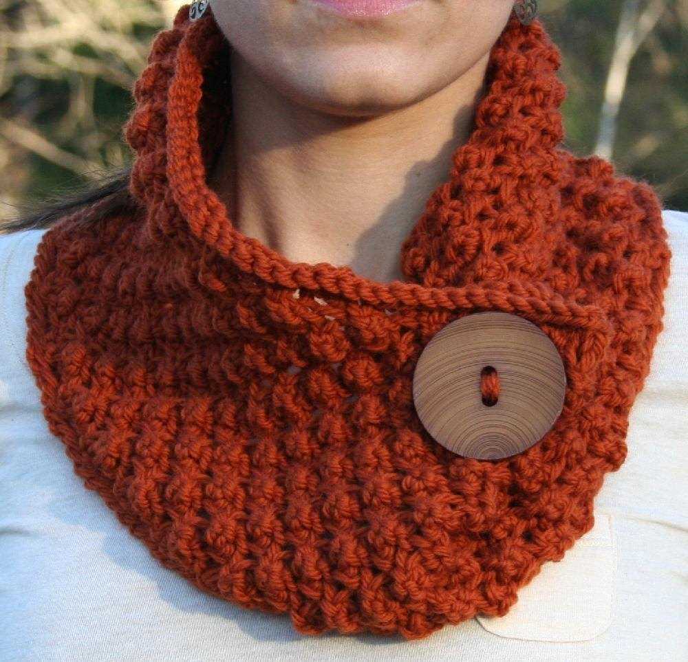 Pattern for knitted cowl neck warmer