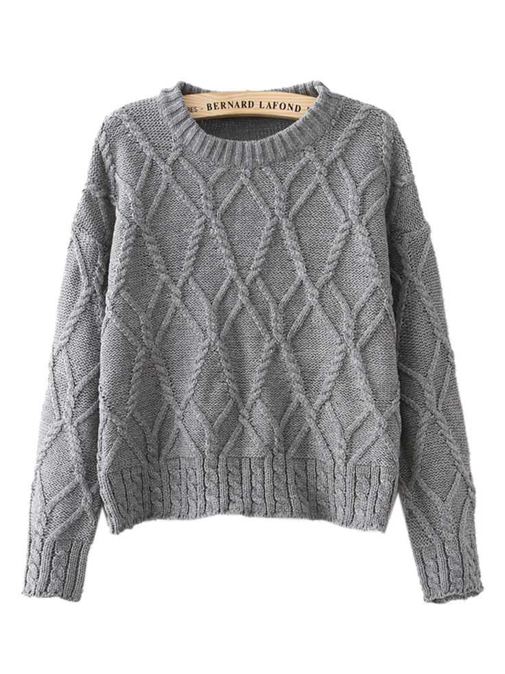 Cropped cable knit sweater pattern