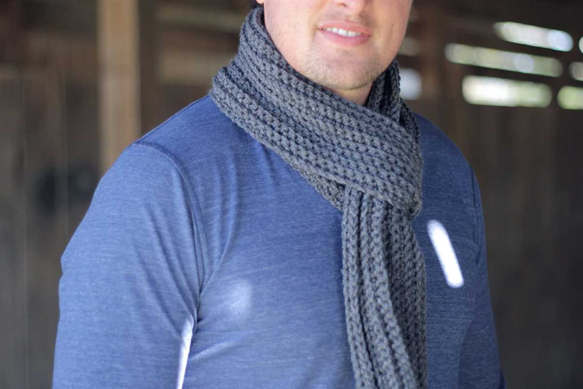 Simple mens scarf knitting pattern