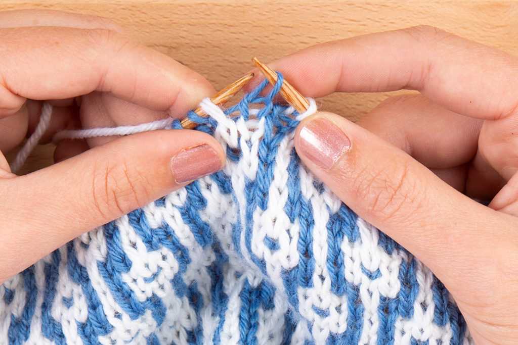 Knit slip stitch patterns