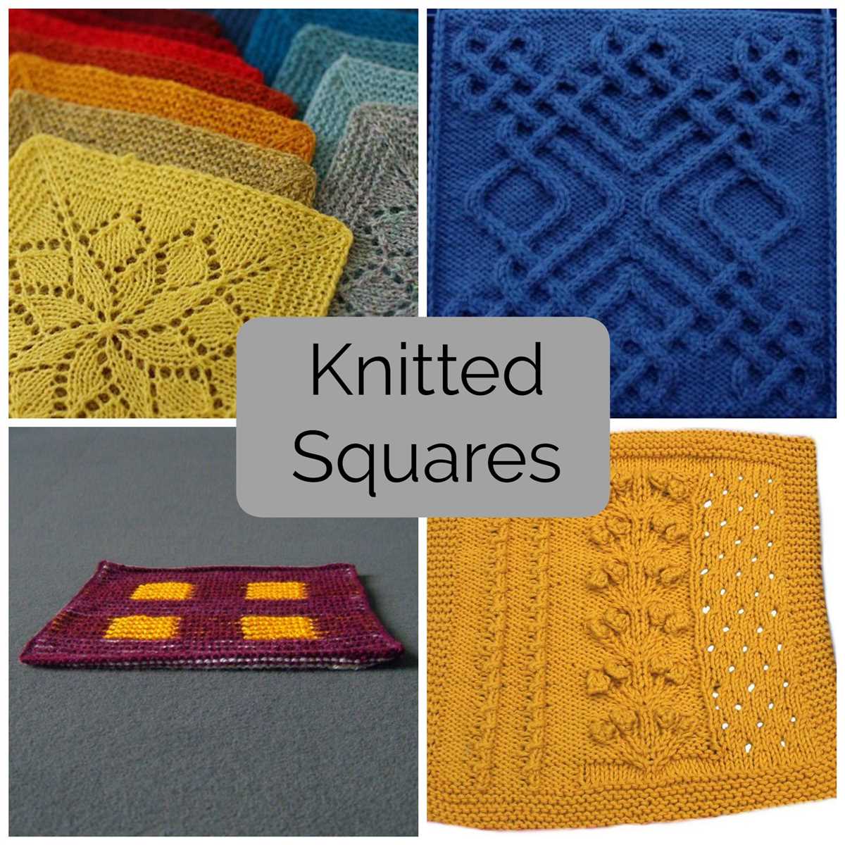 12 inch knitted square patterns