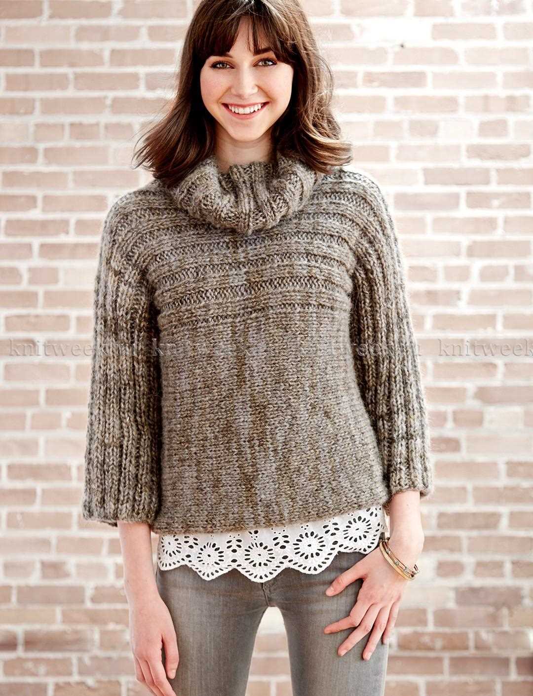 Free easy knit pullover sweater pattern