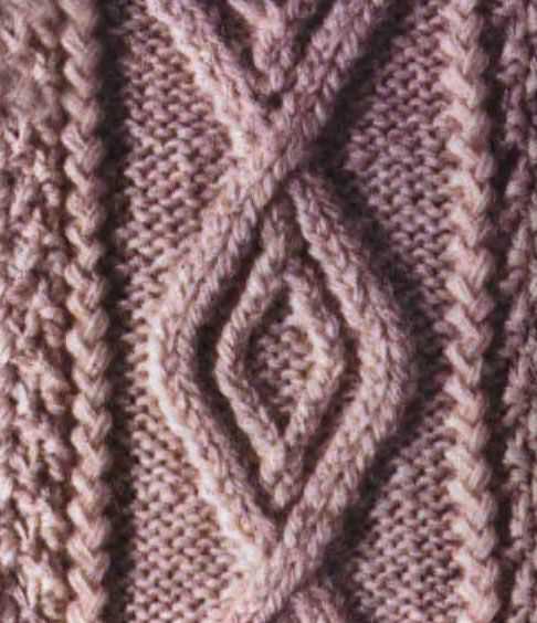 Moss diamond knitting pattern