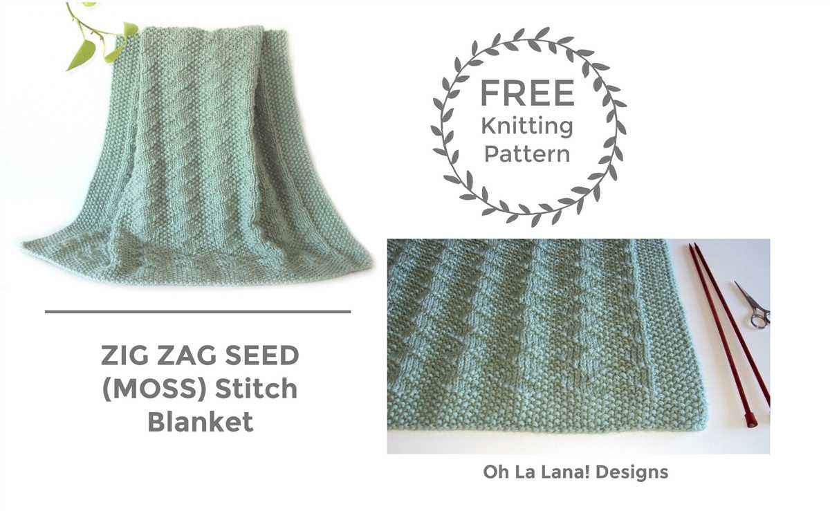 Moss stitch baby blanket free pattern knit