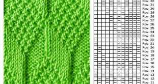 Moss diamond knitting pattern