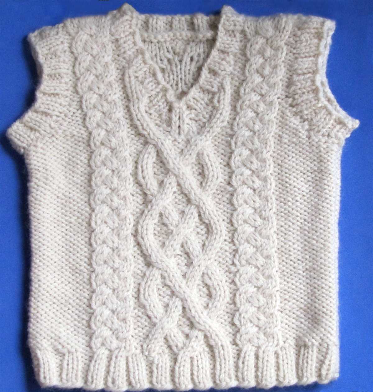 Knitting pattern vest