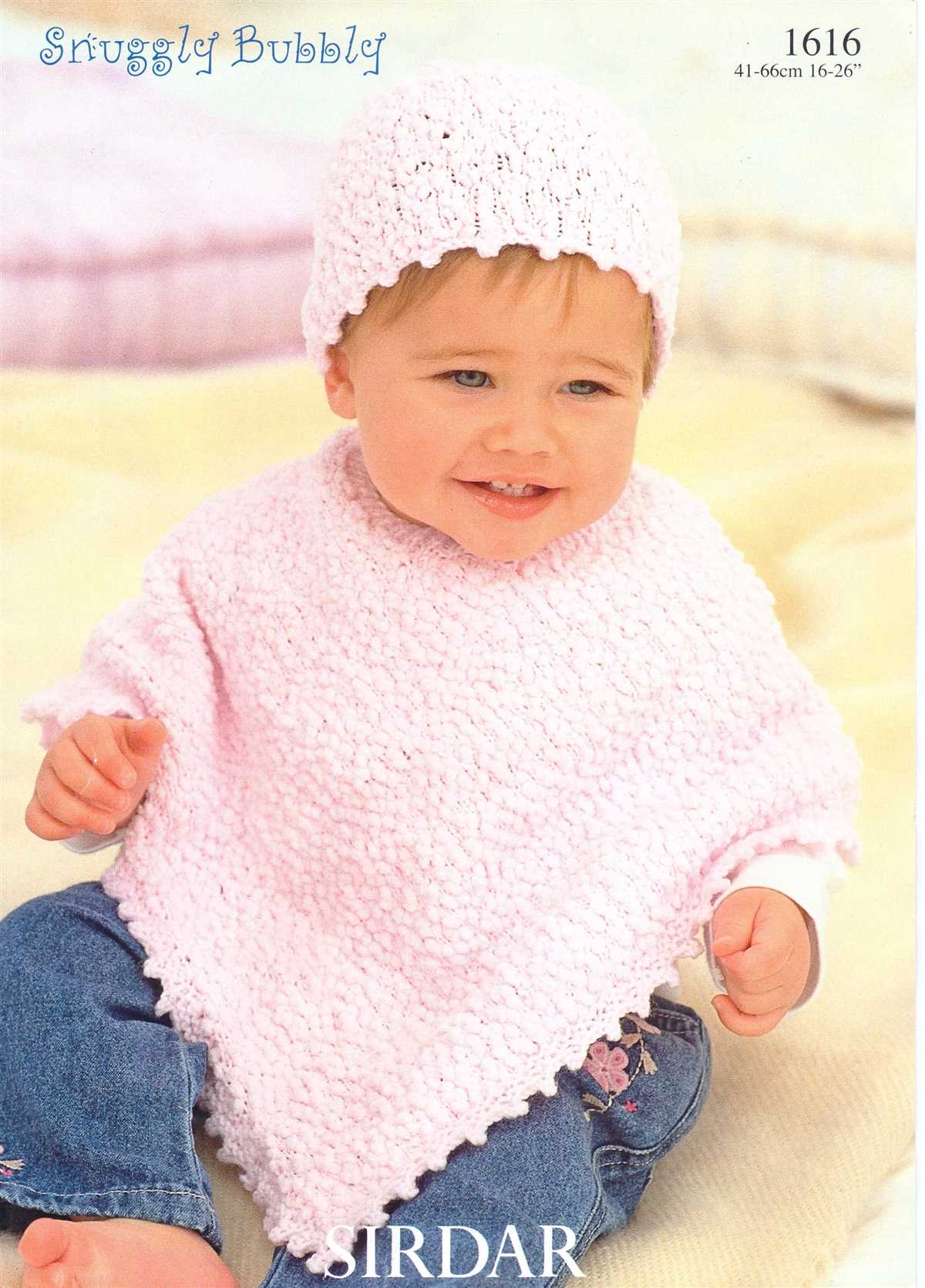 Childs knitted poncho pattern