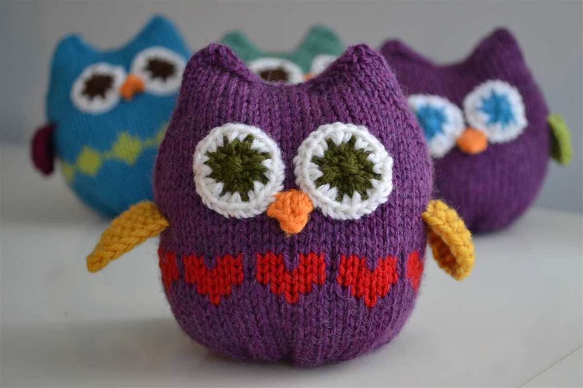 Knitted owl toy pattern free