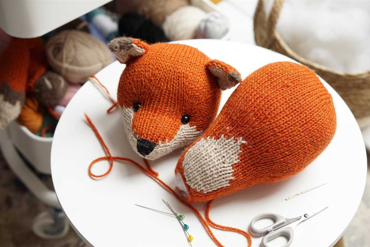 Knitted fox pattern