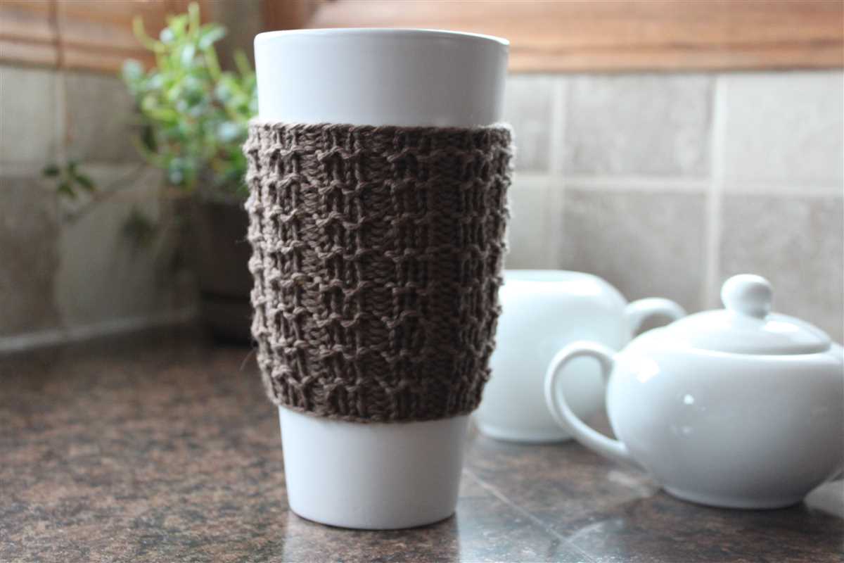 Mug cozy knitting pattern easy