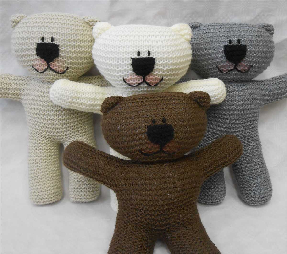 Easy knitted teddy bear pattern