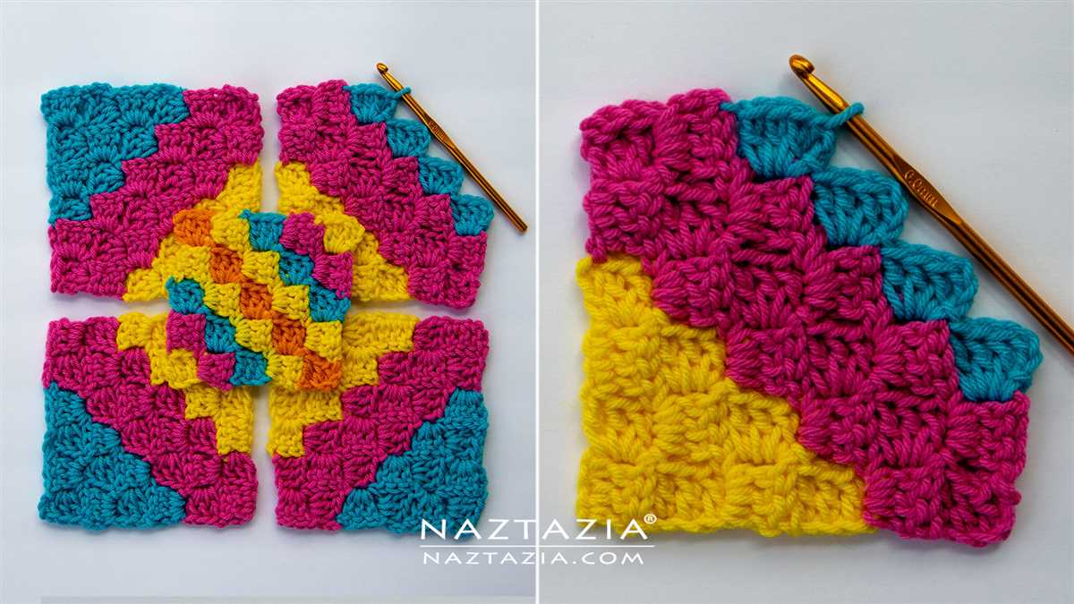 Corner to corner blanket pattern knit