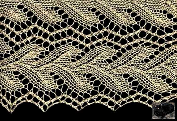 Flemish block lace knitting pattern