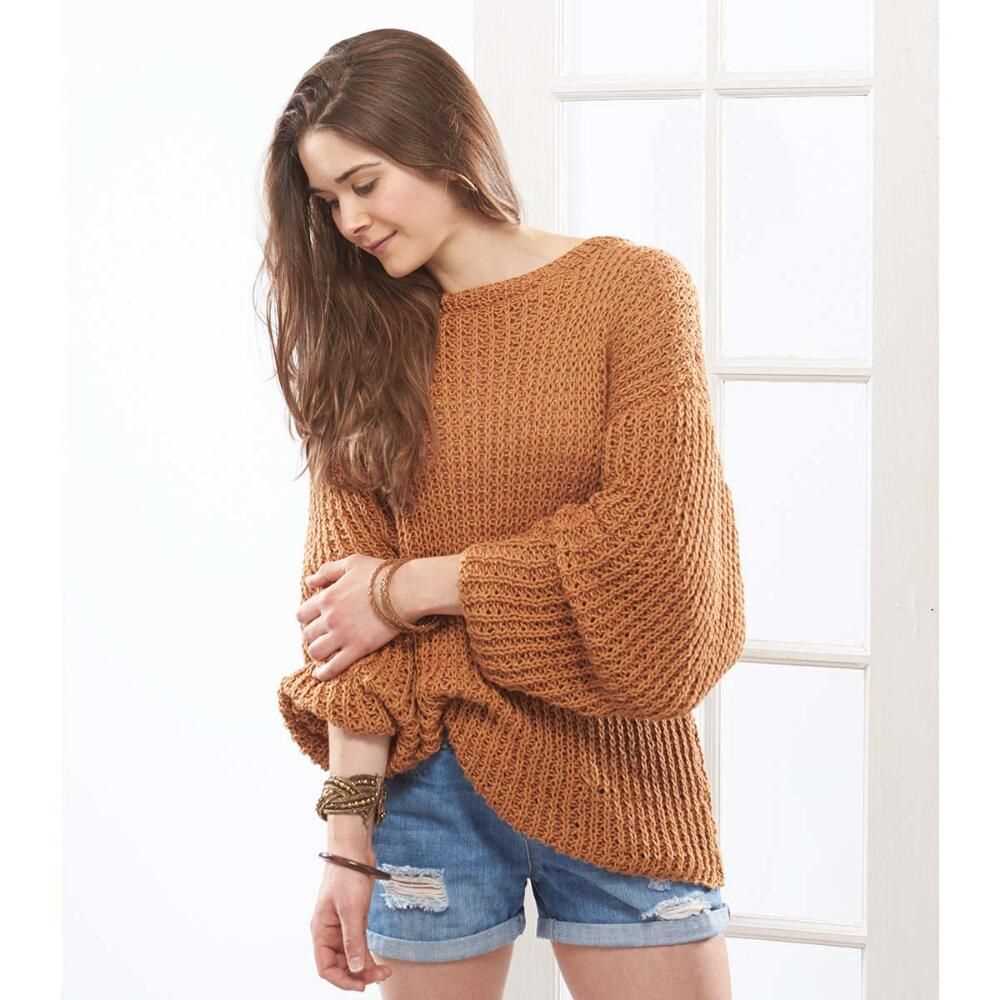 Easy oversized sweater knitting pattern