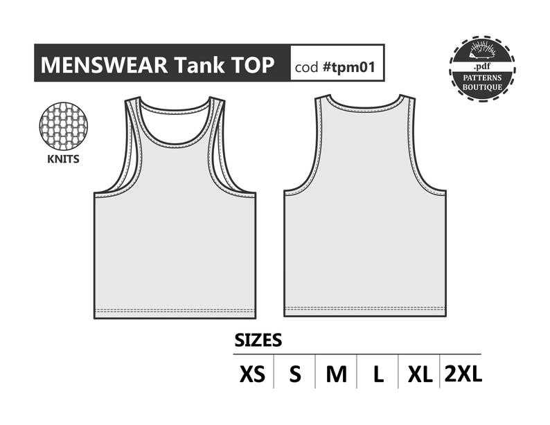 Free knitting pattern for men's tank top