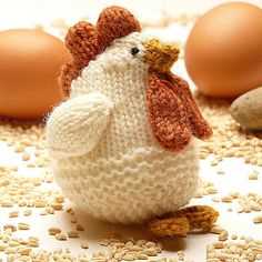 Knitted hen pattern free