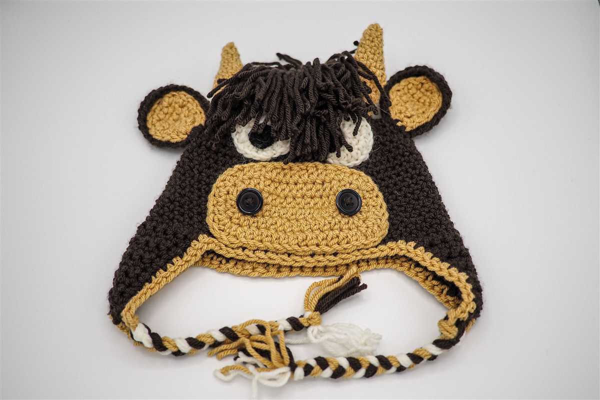 Knitted cow hat pattern