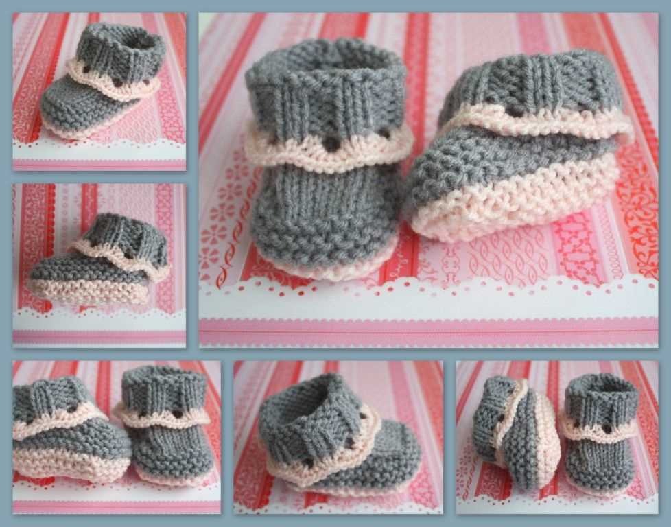 Stay on booties knitting pattern