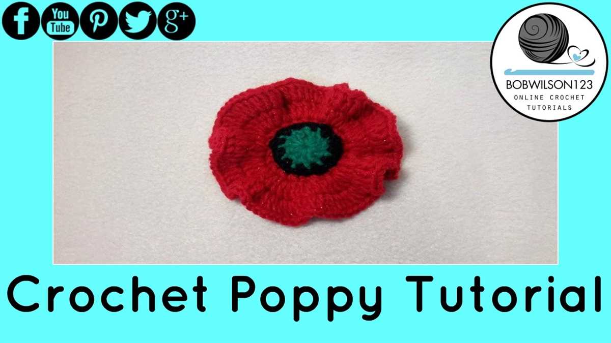 Knitting pattern for a remembrance poppy