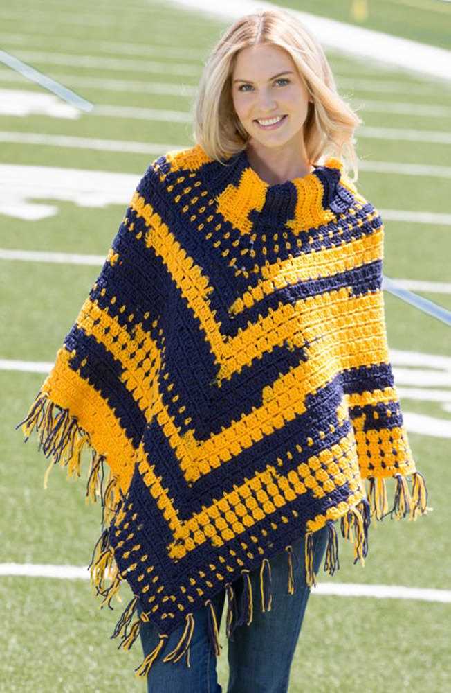 One piece poncho knitting pattern