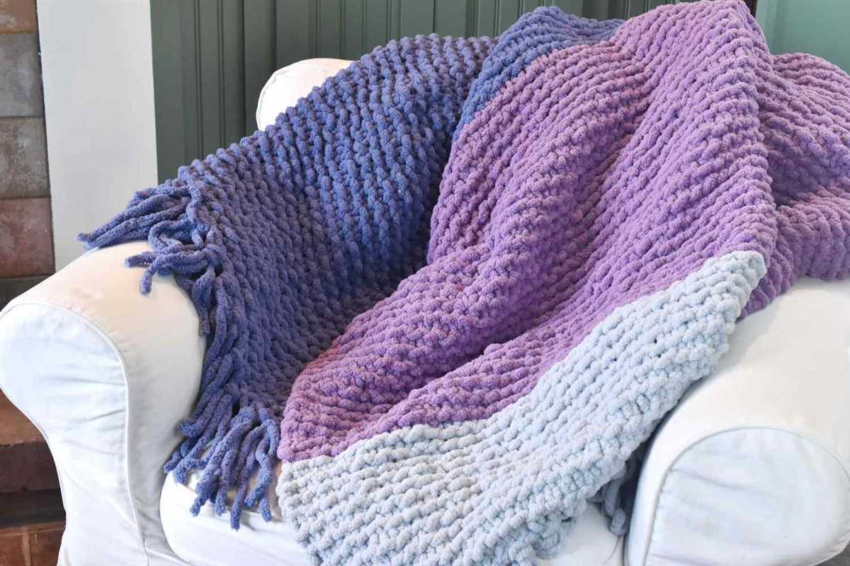 Chunky wool knit blanket pattern