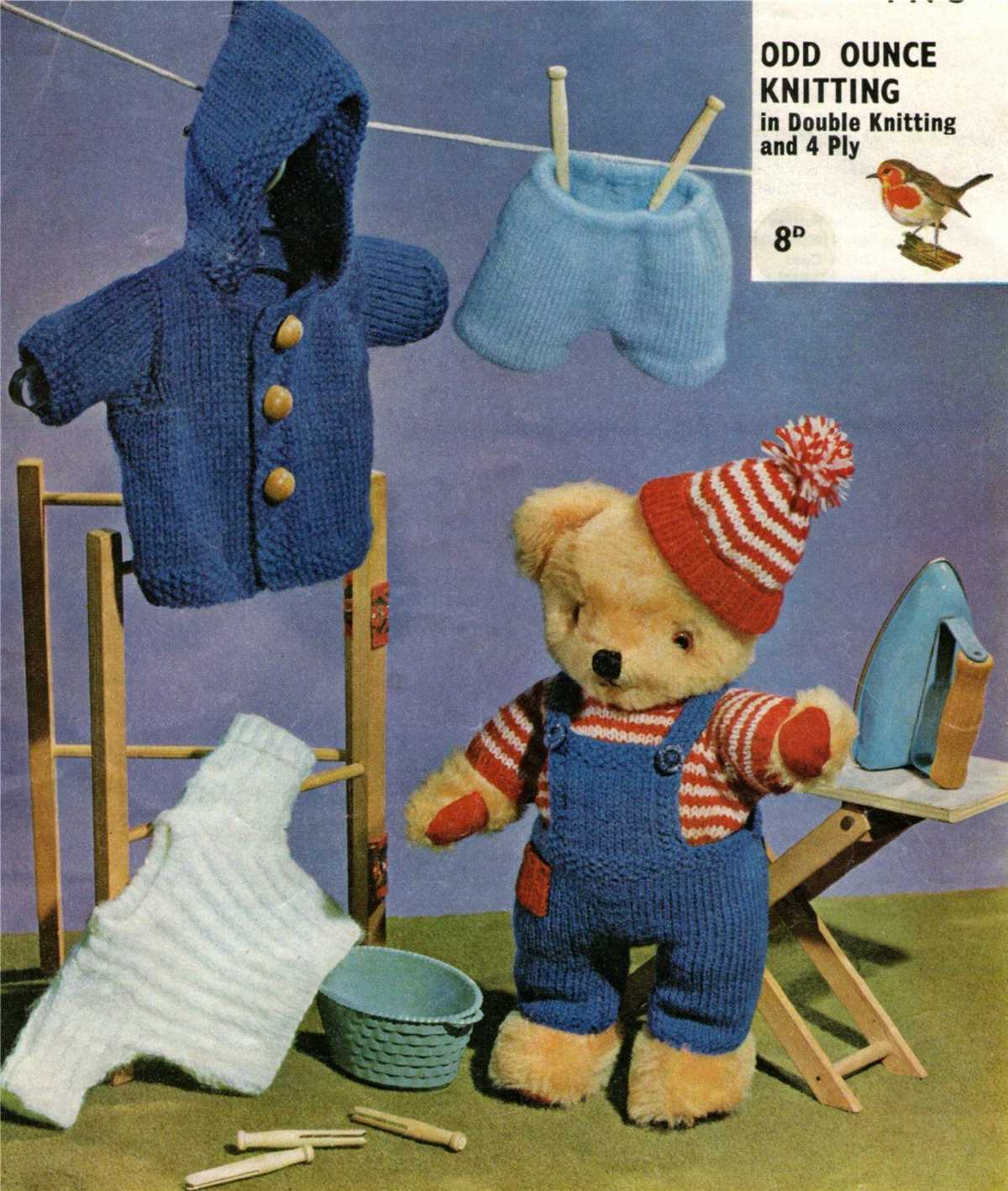 Free knitting pattern for teddy bear clothes