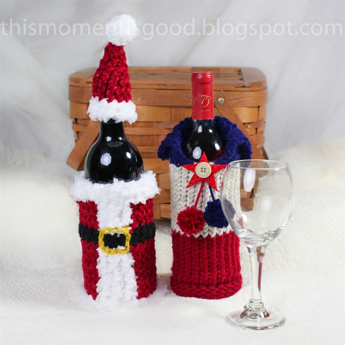 Wine bottle cover knitting pattern