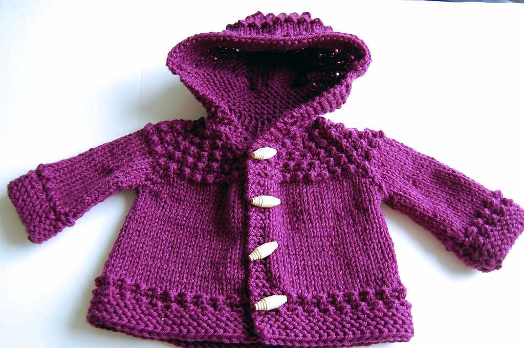 Popcorn cardigan knitting pattern