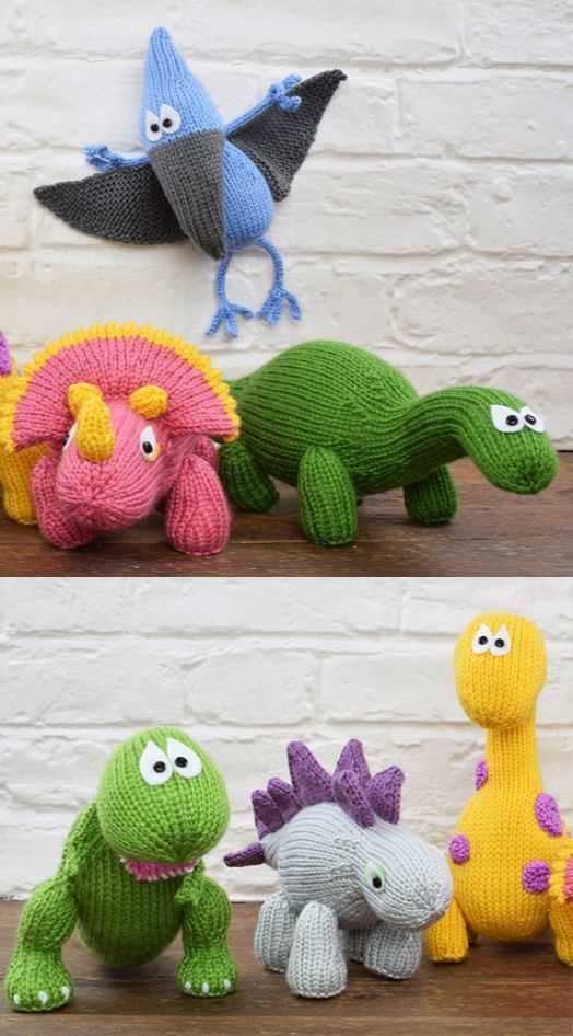 Free knitted dinosaur toy patterns