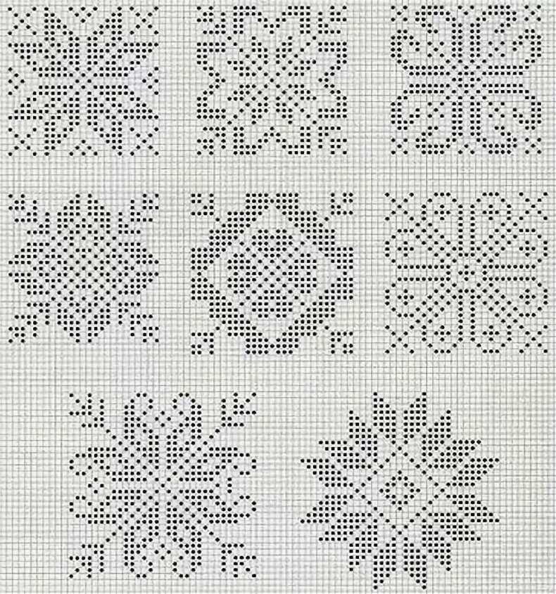 Norwegian snowflake knitting pattern