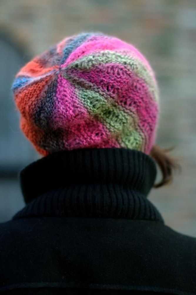 Knitted wool hat pattern