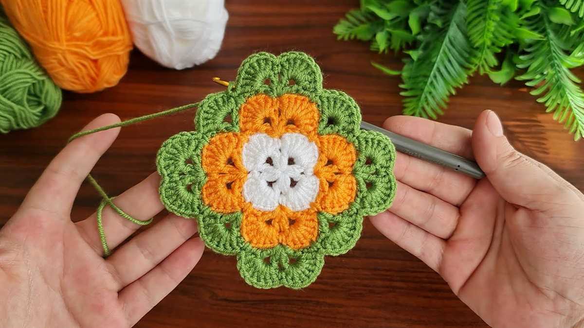 Knit flower blanket pattern