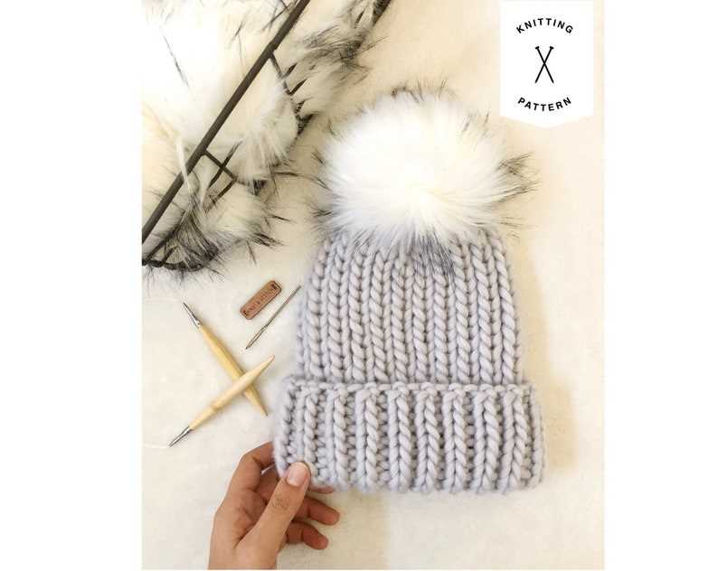 Adult beanie knitting pattern